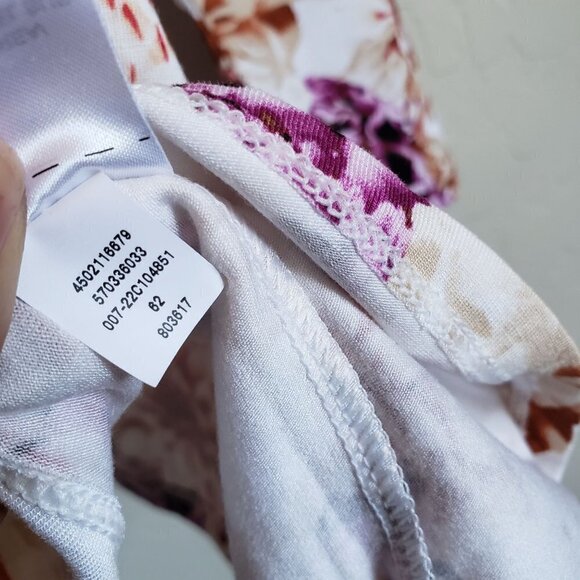 Chico's Touch Of Cool Wild Floral Layering Tee Jersey Knit Multi Size Women's XL - Picture 10 of 10